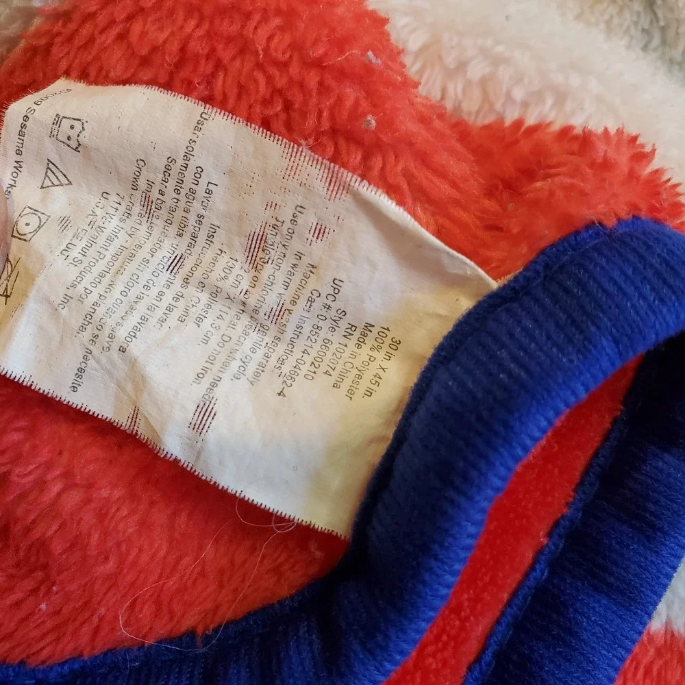 Sesame Street Elmo‎ & Cookie Monster Fleece Babt Blanket Flying Airplanes Pilot